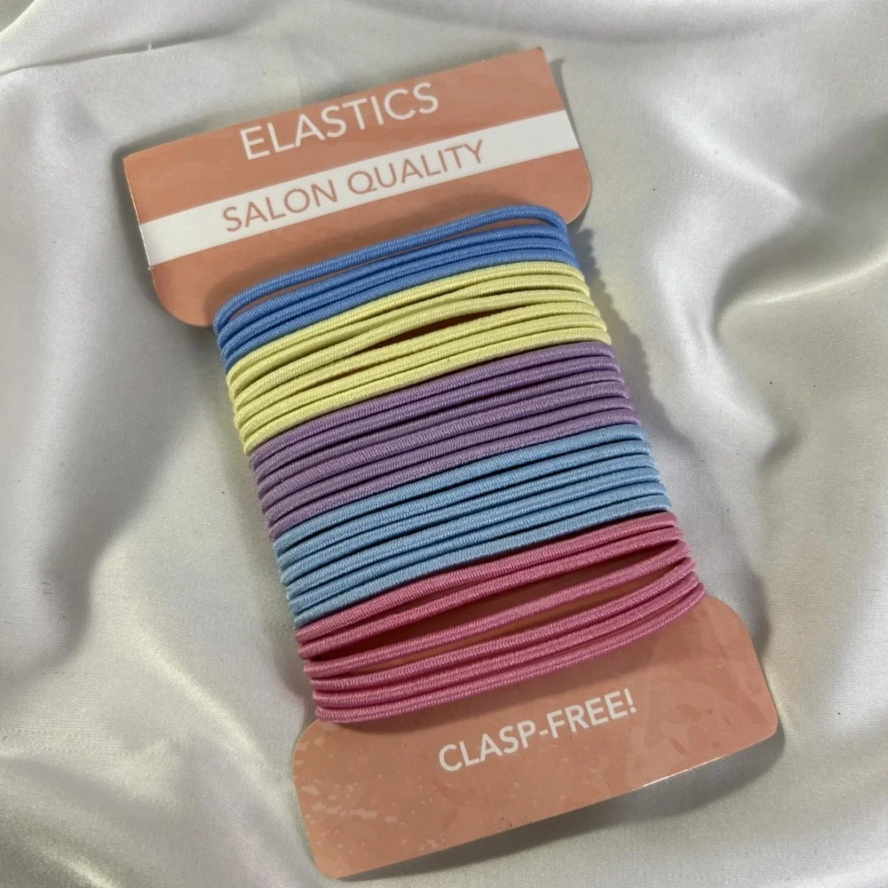 Elastics Salon Quality Clasp-Free Multicolor Ponytail Hair Bands‎ Ties New